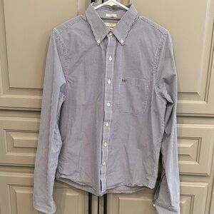 Abercrombie & Fitch Navy and White Checkered Shirt